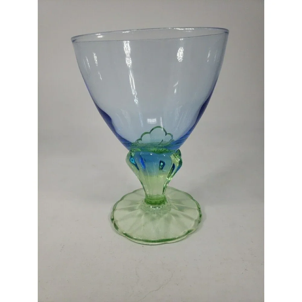 Bormioli Rocco Bahia Blue Green Stem Footed Parfait Sherbet Glass Replacement